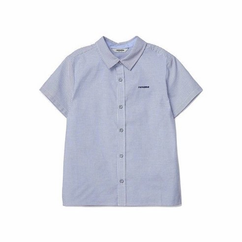 [레노마키즈] 23년 여름 대박 세일!! ** 빠른 배송 ** 시원스런 블루컬러 스트라이프 단정 모던한핏 초등남아 홀릭!! 남아 핀 스트라이프셔츠 R2322B302