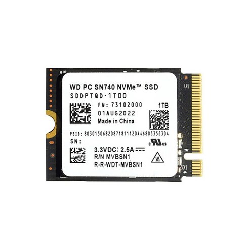 SN740 M.2 2230 스팀덱 SSD 교체 호환 1TB 2TB, 1