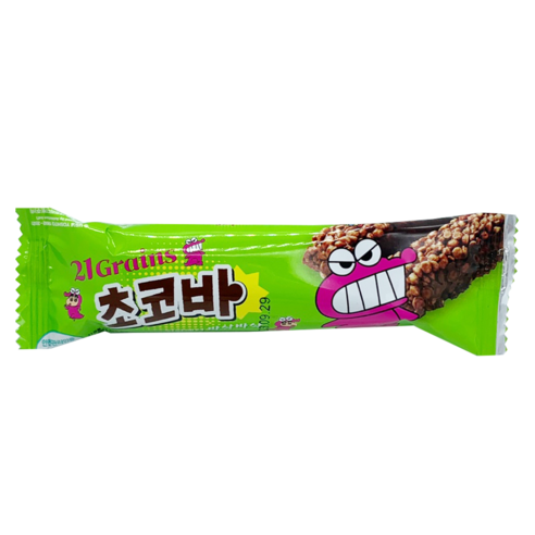 입안에서 바삭바삭한 짱구 21곡 초코바, 달콤한 맛을 즐기세요!