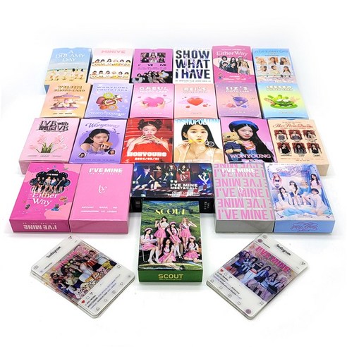 아이브 포카 IVE 장원영 안유진 이서 가을 레이 리즈 포토카드 굿즈 55장, 장원영(버블팝-프리즘카드)