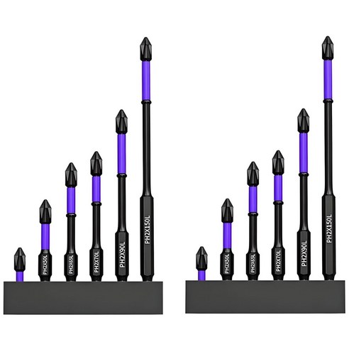 InLoop 드릴 비트 세트 자석 다용도 만능 멀티 십자 드라이버 전동 드릴 육각 6종, 2세트