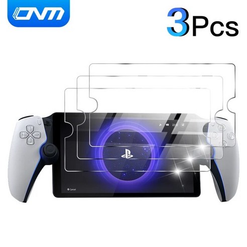 PS5 플스5 포탈 portal 필름 케이스 플레이스테이션용 화면 대 유리 포털 스크래치 방지 HD 원격 플레이어 콘솔 액세서리, [03] 3 Pcs, [01] PlayStation Portal