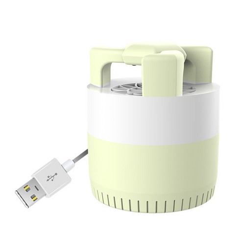 USB 광촉매 패션 모기 킬러 램프 홈 조용한 물리적 모기 킬러, 라이트 그래스 그린(사이클론 모기퇴치 램프), USB 케이블로