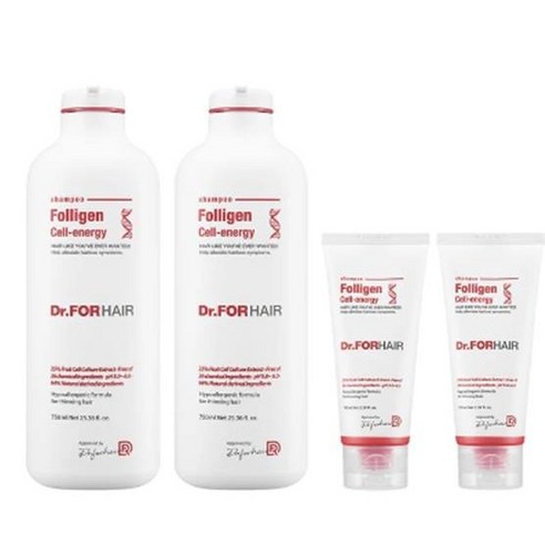닥터포헤어 폴리젠 셀에너지 샴푸 750ml x 2개 + 100ml x 2개, 1개, 1700ml