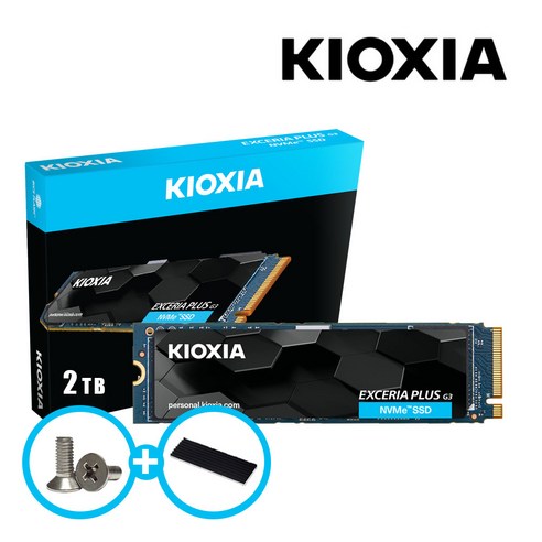 키오시아 EXCERIA PLUS G3 M.2 NVMe SSD 2TB 및 NVMe 방열판