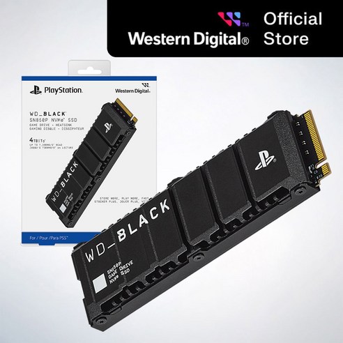 WD 공식인증 BLACK SN850P 히트싱크 NVMe SSD for PS5 Consoles 4TB 소니공식인증, SN850P/4테라