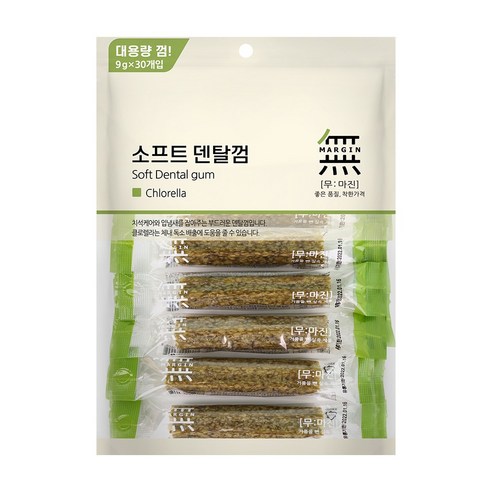   무마진 강아지 소프트 덴탈껌 대용량 30p, 클로렐라, 270g, 1개