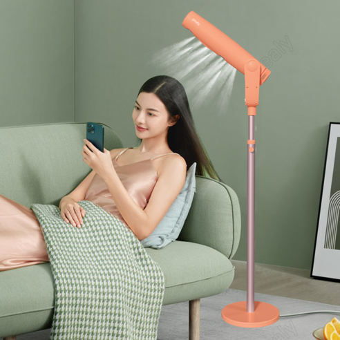 스마트 헤어 드라이어 그날의집 특허 드라이기 거치대 jmw 드라이기 거치대 블랙/화이트, 화이트 유광, 1개 12 Pealy 헤어 드라이기 대풍력 스마트 항온 천만급 음이온 케어 3단 냉온풍 2색, 오렌지
