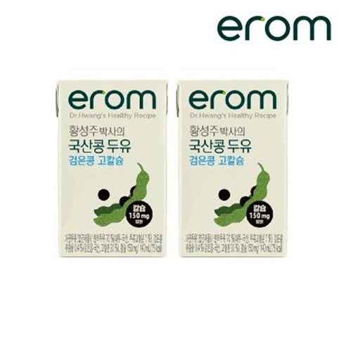 이롬 황성주박사의 국산콩 검은콩고칼슘 두유 140ML, 72개