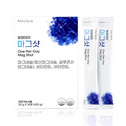 닥터체크 원퍼데이 마그샷 액상 글루콘산 마그네슘 비타민B 30포