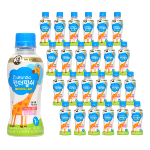 베비언스 킨더밀쉬 우유 1단계 200ml, 24개
