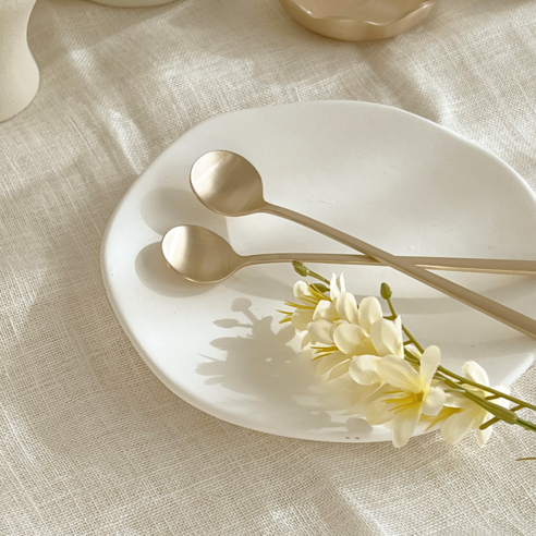 시간을 멈추게 하는 우아함, 놋향 방짜유기 롱 티스푼 머들러