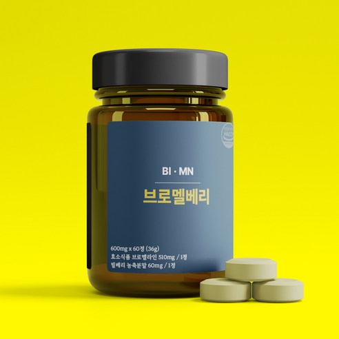 비문앤 브로멜라인 600mg 아이 빌베리, 60정, 1개