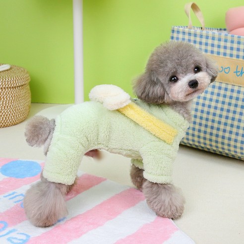 우유펫 반려동물 귀여운 강아지인형 후리스 조끼, 1개, S, 민트