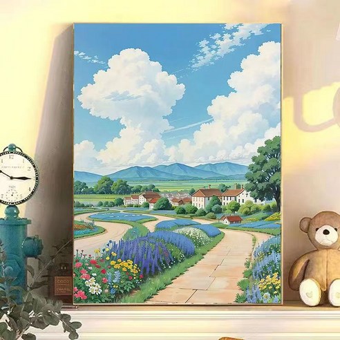 DIY 명화그리기 유화 그림 그리기 아크릴화 30*40cm, Q타입, 1개