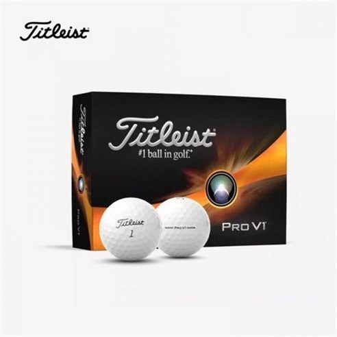 타이틀리스트 2023 Pro V1 골프볼, 화이트, 12개입, 1개