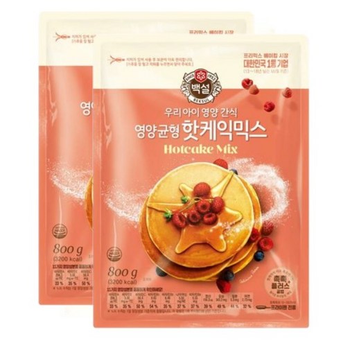 백설 핫케익믹스, 800g, 2개