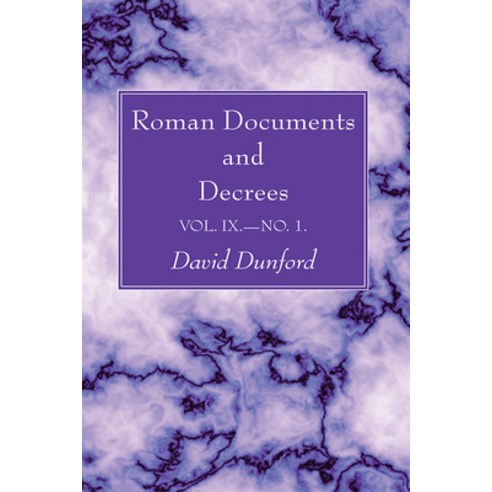 (영문도서) Roman Documents and Decrees Volume IX - No. 1 Paperback, Wipf ...