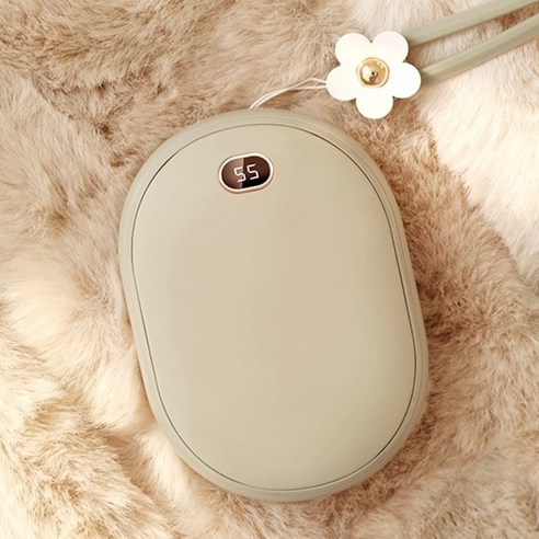 DM 아이리스 보조배터리 손난로 전자핫팩, 4. 그린+충전기