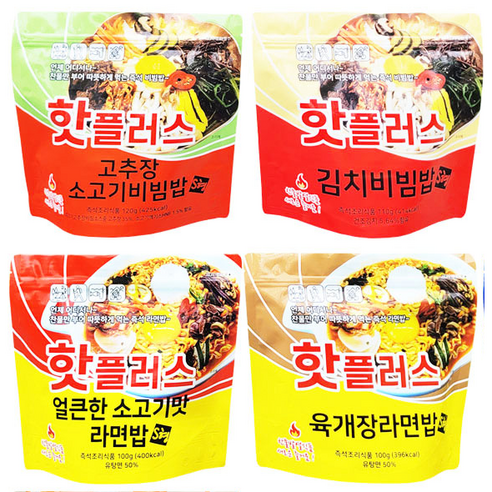 핫플러스 발열 전투식량 비빔밥 4개세트 (400호), 1개, 110g