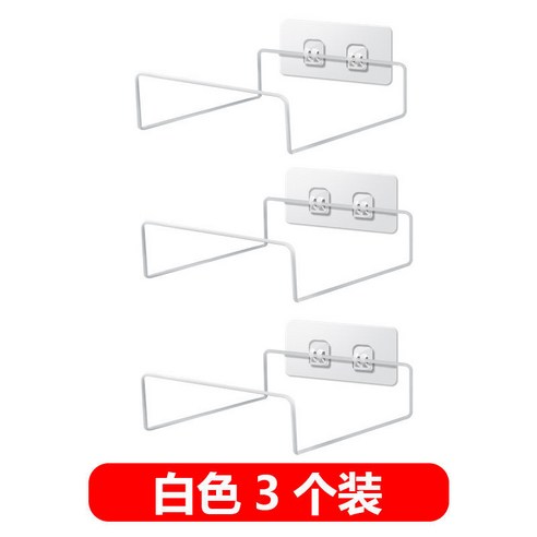 세면대야 수납대 밝은 검은 테이프 갈고리[선반+스티커], 흰색 갈고리 없음[선반3+스티커3]