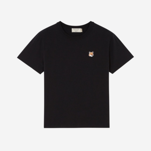 [메종키츠네] (AW00103KJ0005 BLACK) 여성 폭스헤드 반팔 티셔츠