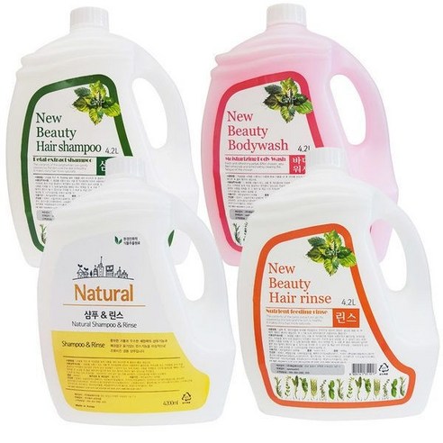 뉴뷰티 대용량 샴푸/린스/바디워시 4200ml