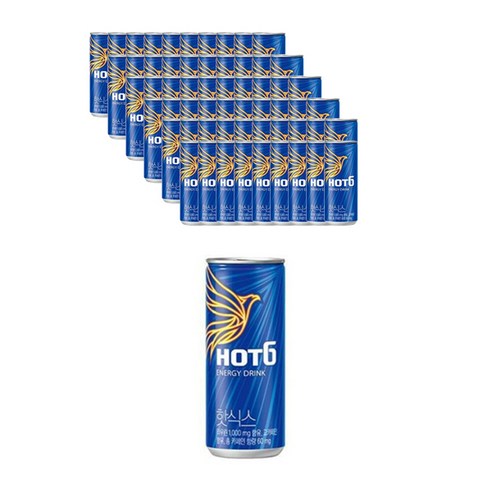 핫식스 롯데칠성음료 에너지음료, 250ml, 60개