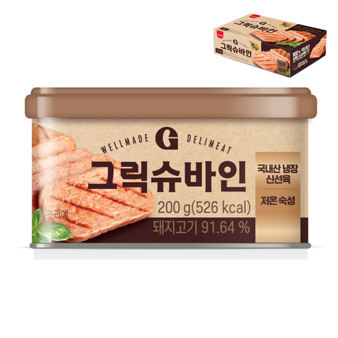 삼립 그릭슈바인 햄 캔햄 한돈
