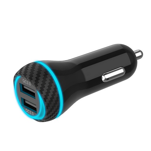 PD Apple 20W 차량용 충전기 PPS 33W 개인 모드 듀얼 QC3.0 플래시 충전 USB 차량용 충전기, QC3.0 18W+QC3.0 18w, 검은 색