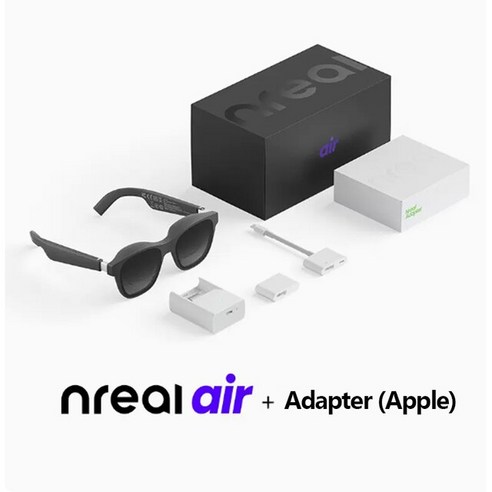 3D안경 영화감상 AR VR 스마트 클립 Nreal-에어 스마트 AR 접이식 안경 HD 201 인치 대형 스크린 1080P, 01 Nreal for Andriod