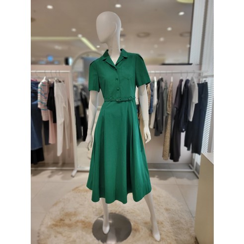 [백화점매장 정품출고] 올리브데올리브 벨티드 브이넥 롱 원피스벨트(OW3MCO521)