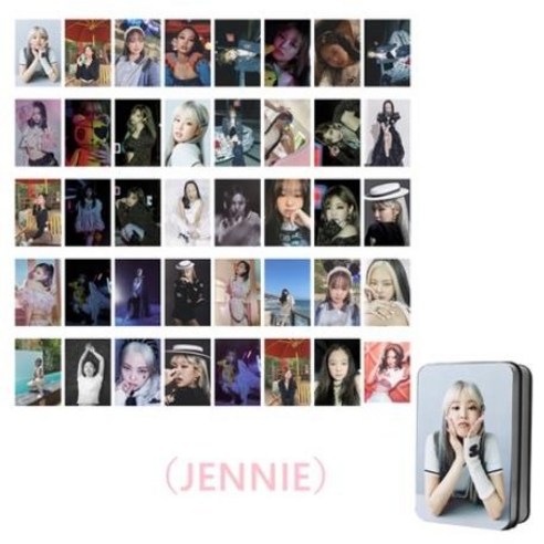 블랙핑크 엘범 포스터 지수 제니 로제 리사 포토카드 40장+틴케이스 10종 세트 모음, 제니A