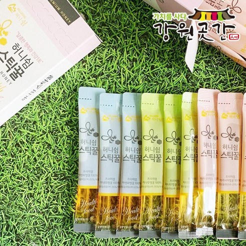 강원도 천연벌꿀 꿀스틱 허니쉼 30포 450g, 스틱꿀3종 각10포(총30포)+선물세트, 1세트