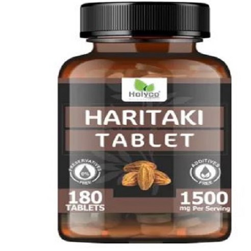 Holyco Health Haritaki Tablet | Harde, Harad, Kadukkai, Himaj | 180 Tablets  (180 Tablets)