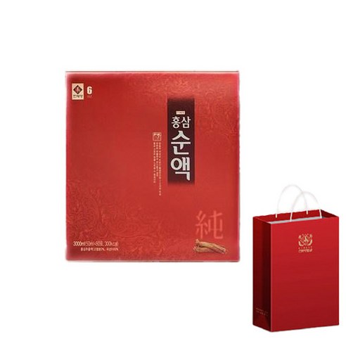 천제명 6년근 홍삼순액 50ml x 60포 + 쇼핑백, 1박스, 단품