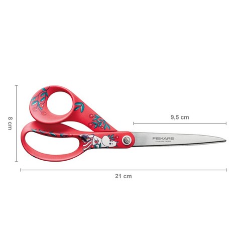핀란드 가위 서진이네 가위 브랜드 무민 시리즈 홈 주방 가위 아트 가위 21CM 다용도 가위 프리미엄가위, 레드