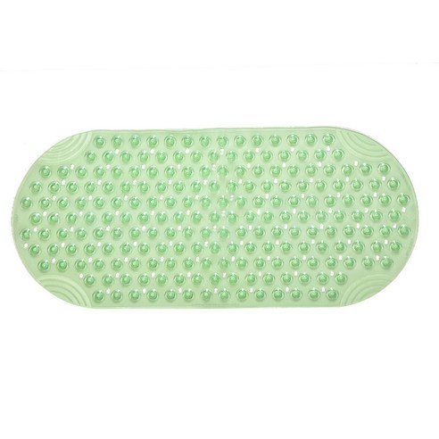 KORELAN자쿠지 발 패드 pvc 화장실 방수 매트 흡입 컵 바닥 매트가있는 큰 거품, 초록, 88*40cm