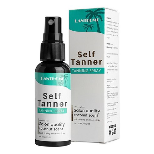 태닝 셀프 로션 스프레이셀프 선리스 태너 퀵 태닝 인스턴트 밀 스킨 브론저 천연 무스 오래 지속되는 청동, [01] 50 ML, 1개, 50ml 태닝오일