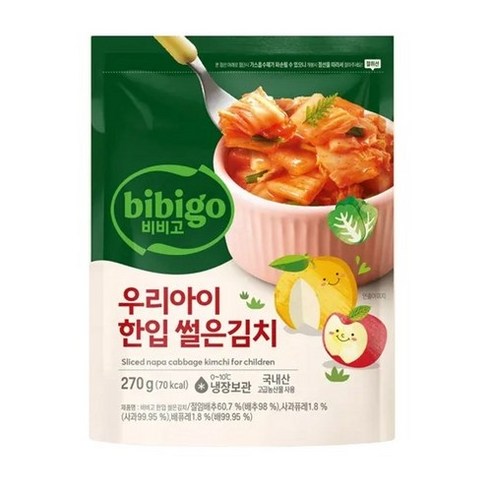 우리 아이 첫 김치, 비비고 CJ 우리아이 한입 썰은김치로 시작하세요! 보석김치