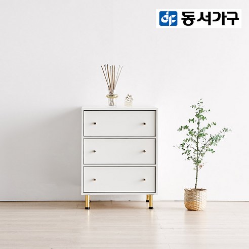 동서가구/착불 네오 600 3단 깊은 서랍장 DF919958, 메이플