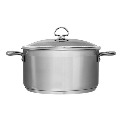 찬탈 캐서롤 양수냄비 유리뚜껑 포함, Silver, 5.7L