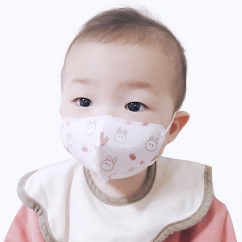제이퓨어 영유아용 초소형 마스크 새부리형 울애기이쁘징 20매, 5매입, 4개, 핑크토끼