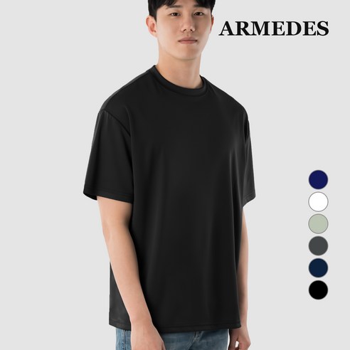 아르메데스 남성용 오버핏 반팔 티셔츠 AR-188