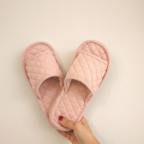 디어모어 층간소음 실내 슬리퍼 발편한 거실 실내화, 1개, 솔리드핑크
