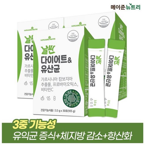 메이준뉴트리 날씬 다이어트 앤 유산균 3박스, 105g, 3개