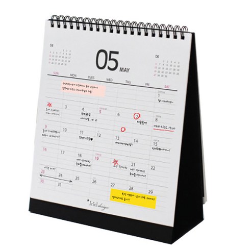 아이씨엘디자인 Desk Calendar 2023, black, 1개
