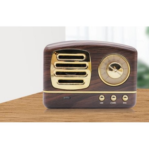 복고 러블리 다기능 미니 블루투스 스피커 USB AUX 블루투스 메모리 카드 방송 가능 고음질 휴대용 USB 충전식 소리 제어 11종 택1 최신상, 색상6