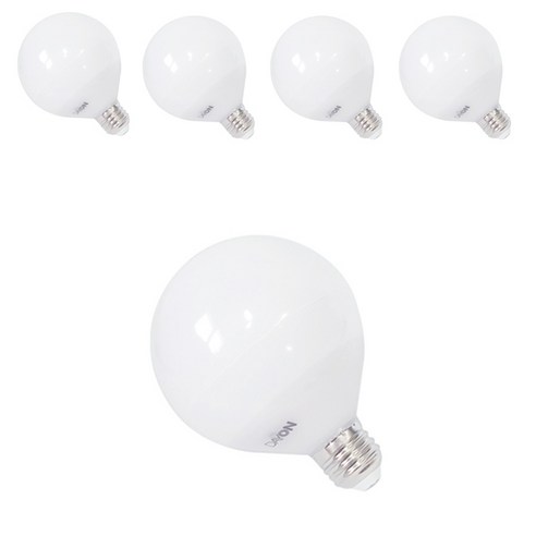 [데이온]LED 볼전구 G95 숏타입 12W 5개입, 6500k주광색