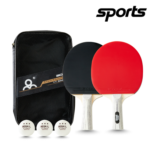 한성스포츠 탁구라켓 2p + 탁구공 3p + 보관가방 세트 TT-002, 1세트